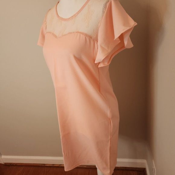 Peach Runway Paris Shift Dress - Picture 7 of 12